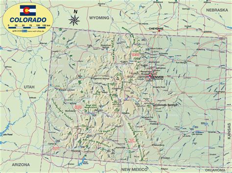 Map of Colorado Mountain Ranges