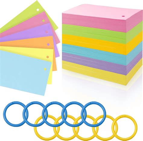 Amazon.com : 600 Piece Index Cards 3x5 Inches, Colored Index Cards with ...