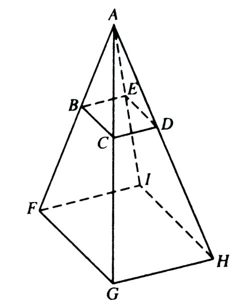 The pyramid in the figure above has square base FGHI , and all ...