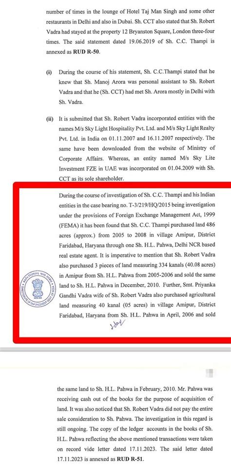 ED files chargesheet against Priyanka Gandhi, Robert Vadra aide in land ...