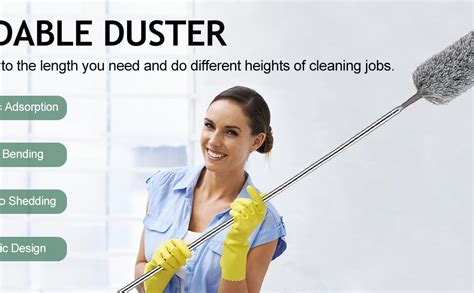 Microfiber Feather Duster, Extendable Cobweb Duster with 100 inches ...
