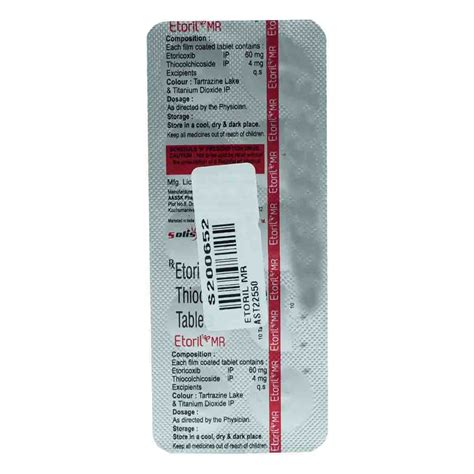 Etoril MR Tablet 10's Price, Uses, Side Effects, Composition - Apollo ...