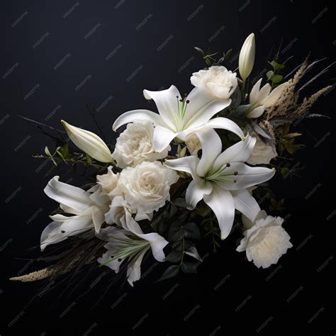 Blossoming sympathy expressing condolences through flowers | Premium AI ...