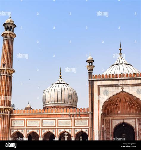 Architectural detail of Jama Masjid Mosque, Old Delhi, India, The ...