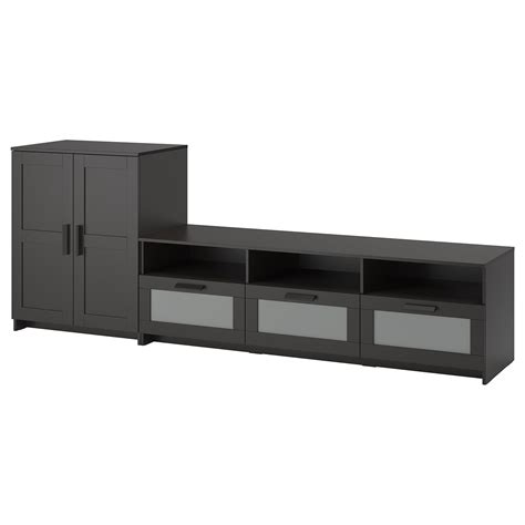 BRIMNES TV storage combination, black, 258x41x95 cm (1015/8x161/8x373/8 ...