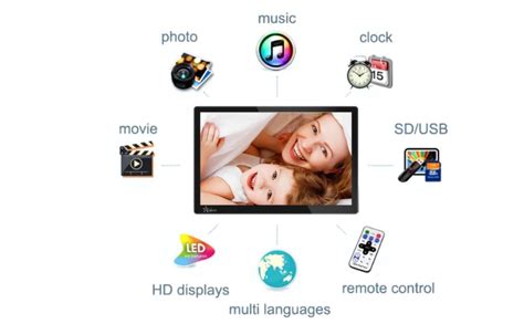 Buy Star Miracle 12-inch HDMI Hi-Def Digital Photo Frame with Mirror ...