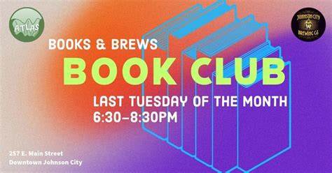JCBC x Atlas Books Monthly Book Club, Johnson City Brewing Company ...