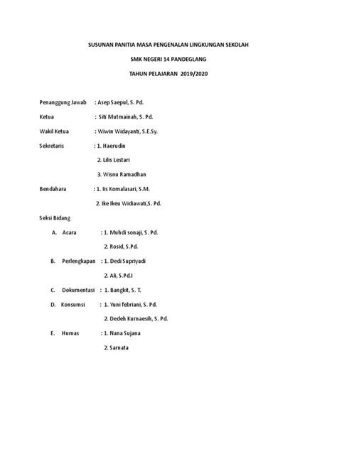 susunan panitia mpls paud Android IOS V- 5.37