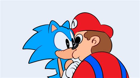 Mario And Sonic Kissing