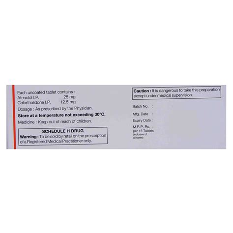 TENOCLOR 25MG TABLET Price, Uses, Side Effects, Composition - Apollo ...