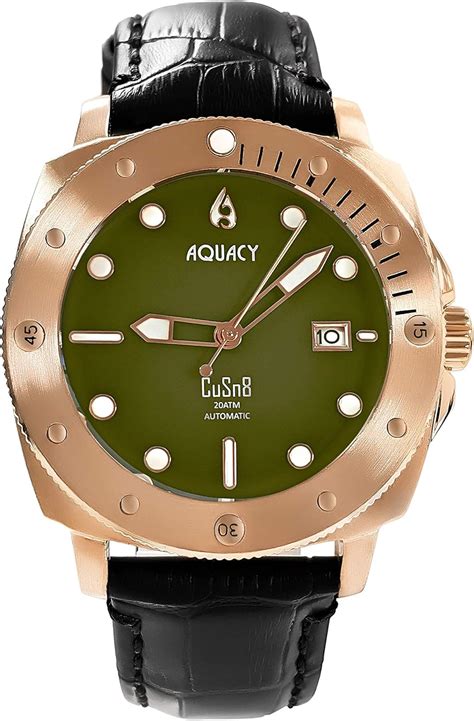 Aquacy Bronze CuSn8 Series Automatic Men's Olive India | Ubuy