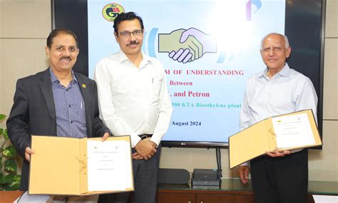 Gail, Petron Sign MoU To Explore Setting Up A Bio Ethylene Plant In ...
