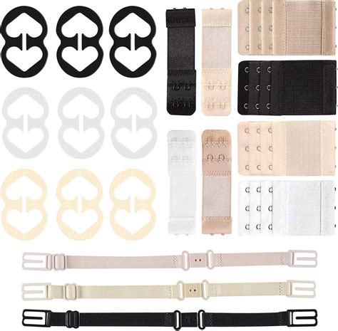 Bra Straps 20 PCS Bra Strap Clips Set Adjustable Bra Cross Back Clip ...