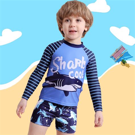 Swimsuit For Boys Cartoon Toddler Swimsuit Boy 2 Piece Boys Swim Set ...