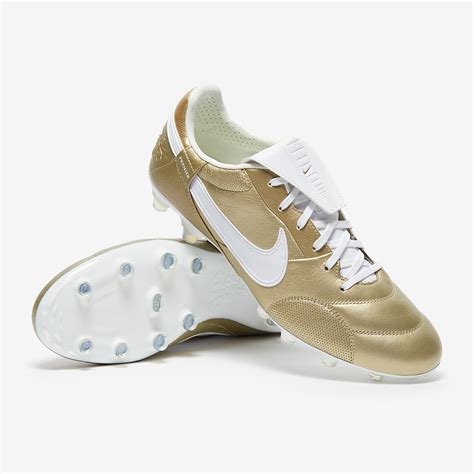 Nike The Premier III Firm Ground - Metallic Gold Grain/White/Metallic ...