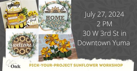 Sunflower Saturday DIY Paint Craft Workshop @ Olive + Oak , 30 W 3rd St ...