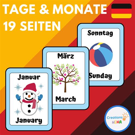 Months Of The Year In German