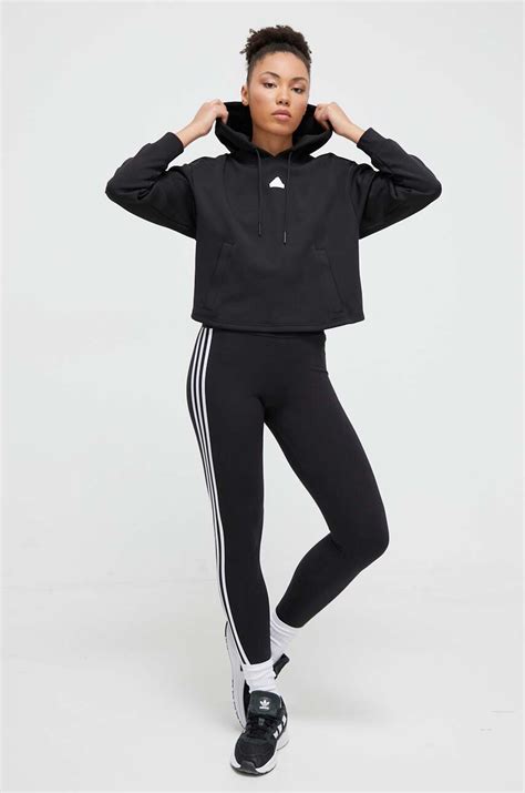 adidas Originals legginsy 3-Stripe Leggings damskie kolor czarny z ...