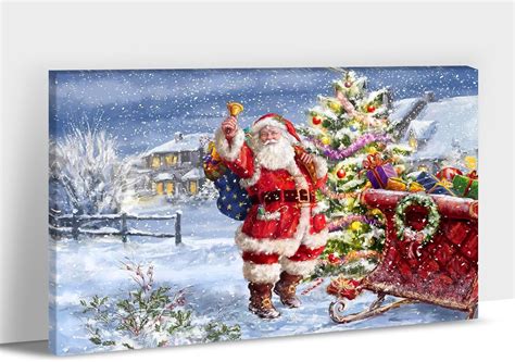 Amazon.com: Christmas Wall Art, Christmas Canvas Prints, Cute Christmas ...