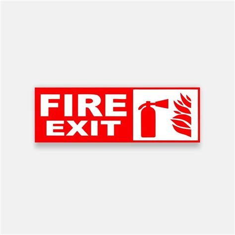 Buy BIRD'S MIND Fire Exit Sign Boards Bold Font Factory Office Bank ...