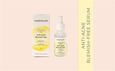 UNSPOILED 8% Niacinamide + 2% Azelaic Acid Face Serum for Acne Scars ...