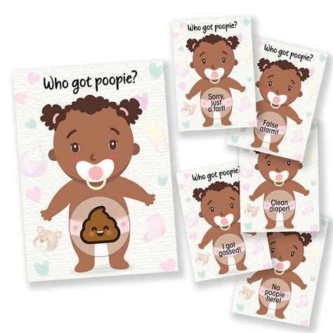 Buy Party Hearty Baby Shower Games, Scratch Off Game, Poopie Emoji ...