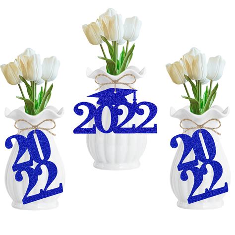 Buy Blue Glitter 2022 Tags Graduation Party Favors Tags, 2022 ...