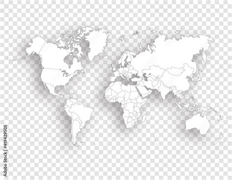 Clear White Map of the World 的图像结果