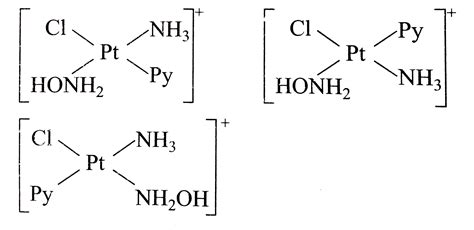 The number of geometric isomers that can exist for square planner ...