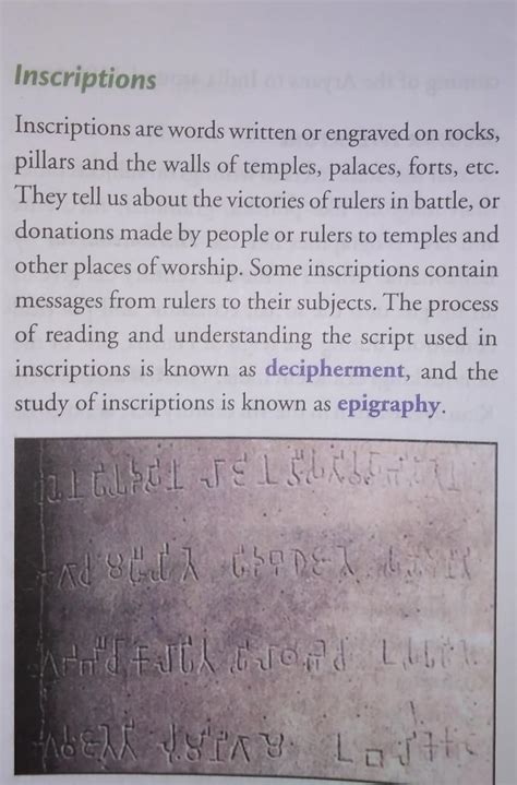 2. What are inscriptions? How do they help us know about.ancient India ...
