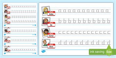 KS1 Pencil Control Worksheet cursive letter formation