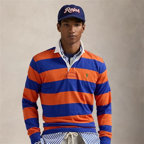 Polo Ralph Lauren The Iconic Rugby Shirt In College Orange/blue | ModeSens