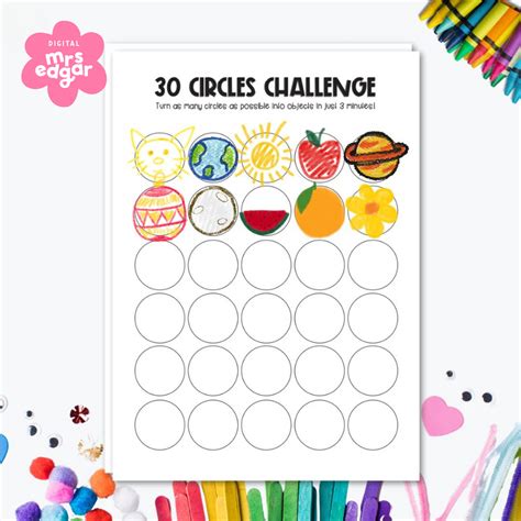 30 Circles Creative Thinking Challenge - Mrs Edgar