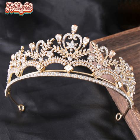 Bridal Crown Headwear Wedding Birthday Headdress Pearl Retro Luxury ...