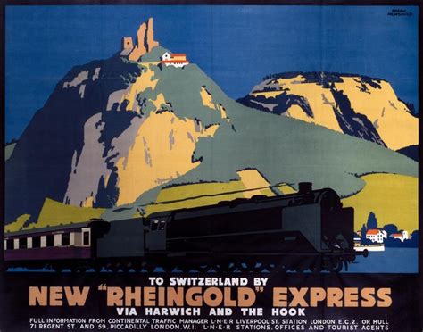 Rheingold Express | Train posters, Transportation poster, Railroad art