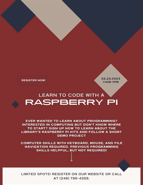 Learn to Code with a Raspberry Pi, Southfield Public Library, February ...