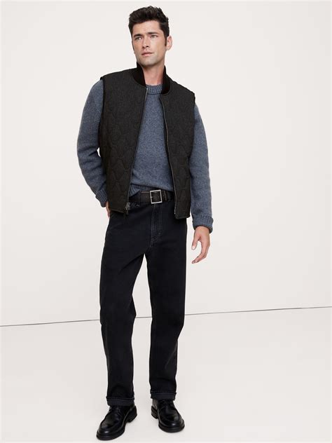Herringbone Quilted Vest | Banana Republic