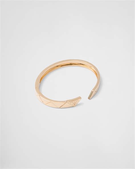 Gold Eternal Gold Bangle Bracelet In Yellow Gold | PRADA