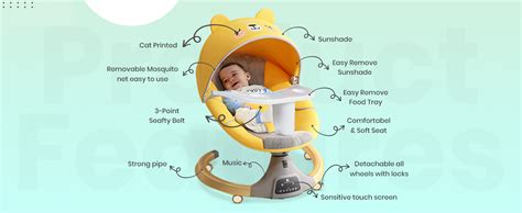 StarAndDaisy Baby Swing Rocker, Calming Infants Through Soft Swing ...