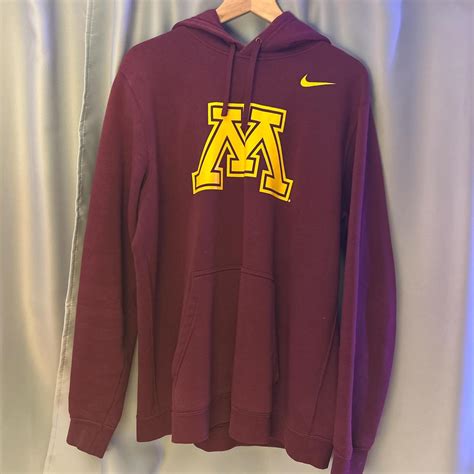 Vintage looking, Baggy U of M Hoodie Size L Fits... | Depop