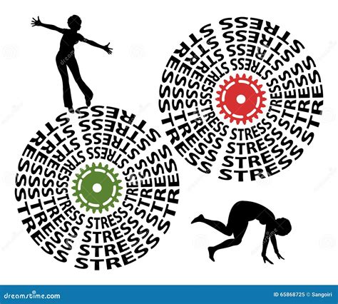 Eustress versus Distress stock illustration. Illustration of people - 65868725