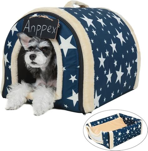 Amazon.com : ANPPEX Dog House Indoor,2 in 1 Washable Covered Dog Bed ...