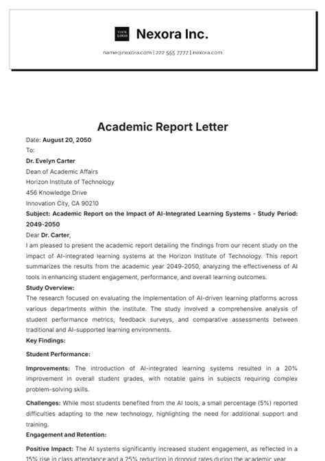 Image result for Academic Report Format Example