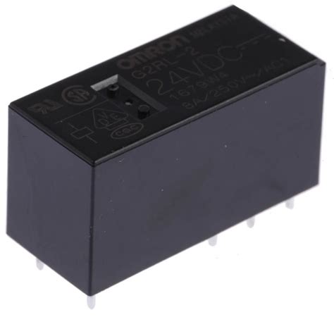 G2RL-2 DC24 Omron | Omron PCB Mount Power Relay, 24V dc Coil, 8A ...