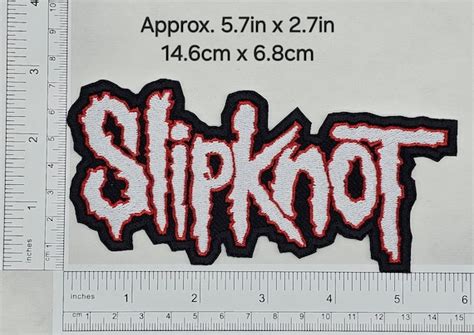 Slipknot Logo Patch Official Slipknot Cut-Out Logo Patch - Red Border ...