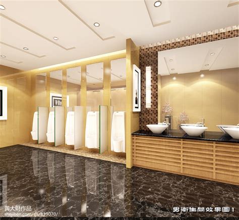 购物空间62平米装修案例_效果图 - 商场卫生间 - 设计本