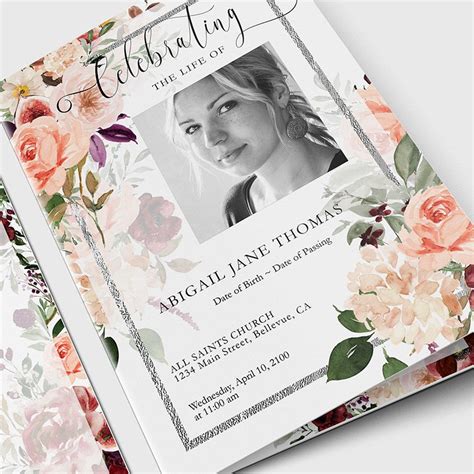 Image result for How to Make a Funeral Program