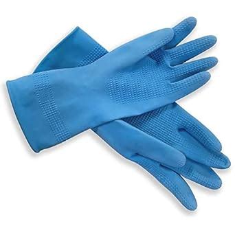 Application(donning) Rubber Gloves - ridged, M, Green Gloves by ...