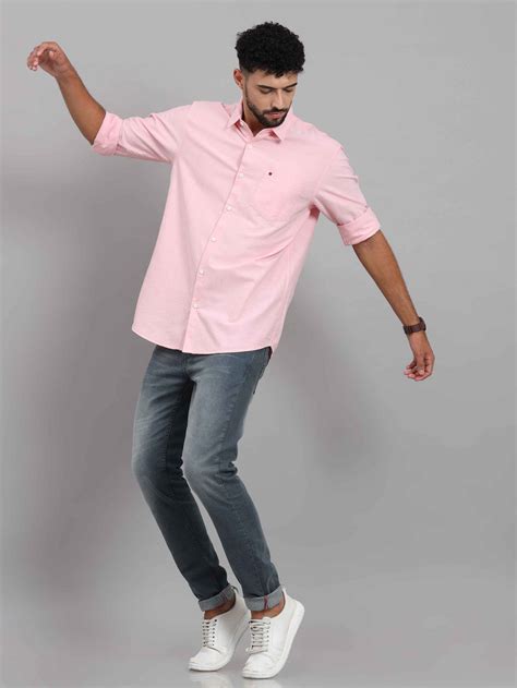 Shop Flamingo Slim Fit Solid Casual Full Sleeves Shirts