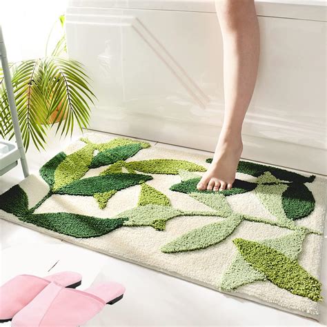 Amazon.com: WYDHCGD Green Bathroom Rug Green Bath Mat Sage Bathroom ...